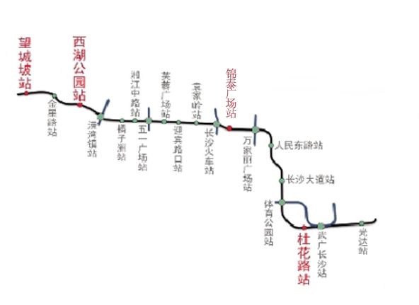 長(zhǎng)沙地鐵2號(hào)線路線